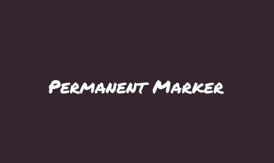Permanent Marker Font Free Download