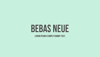 Bebas Neue Font