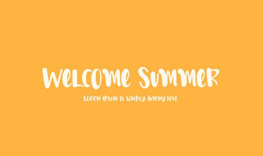 Welcome Summer Font Free Download