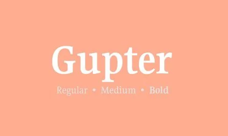 Gupter Font Family Free Download