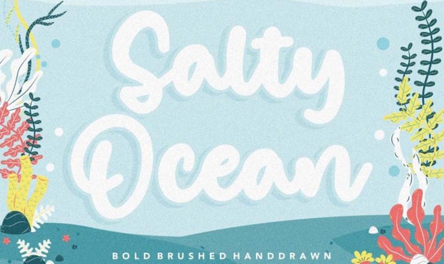 Salty Ocean Brushed Handdraw Font Free Download
