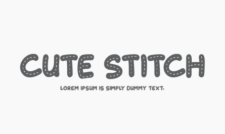Cute Stitch Font Famiy Free Download
