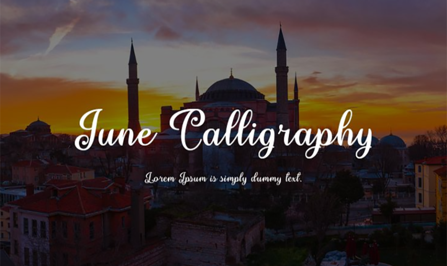 June Calligraphy Font Free Download