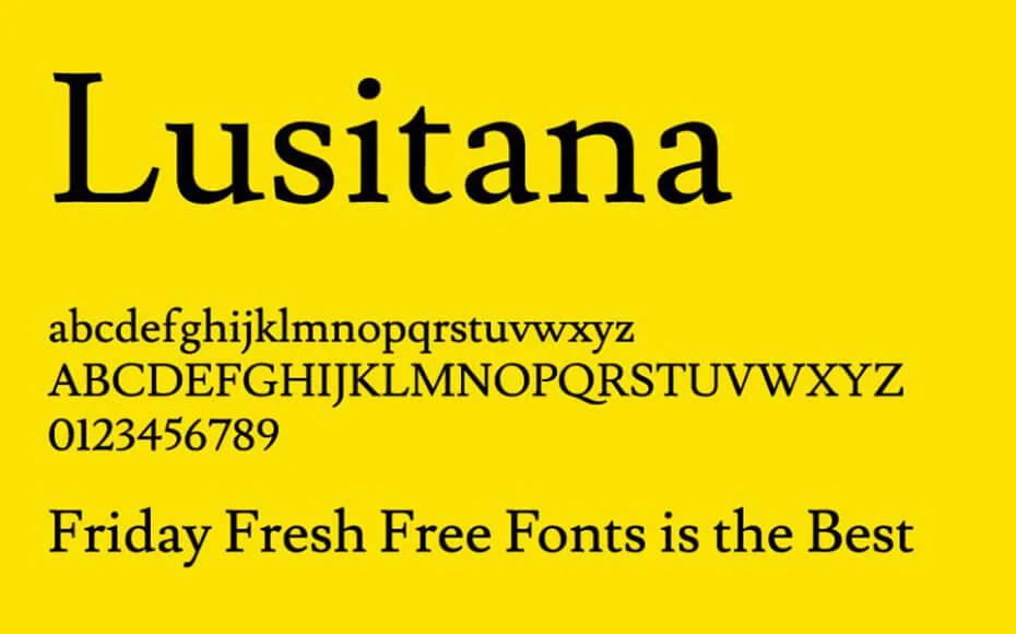 Lusitana Font Free Download