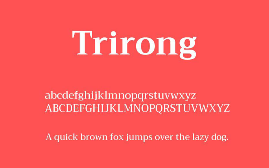 Trirong Font Free Download